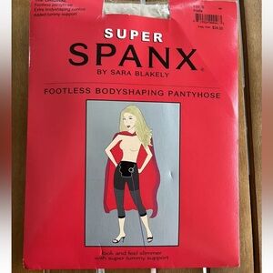 Super Spanx by Sara Blakely Footless Pantyhose B Nude Control Body Shaping #003